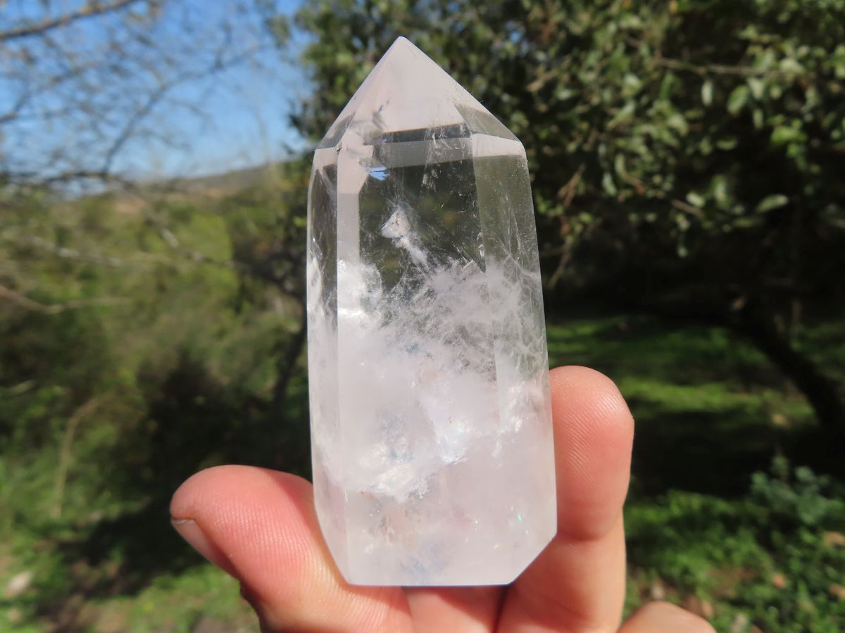 Polished Lovely Semi Optic Quartz Crystals x 12 From Madagascar - TopRock