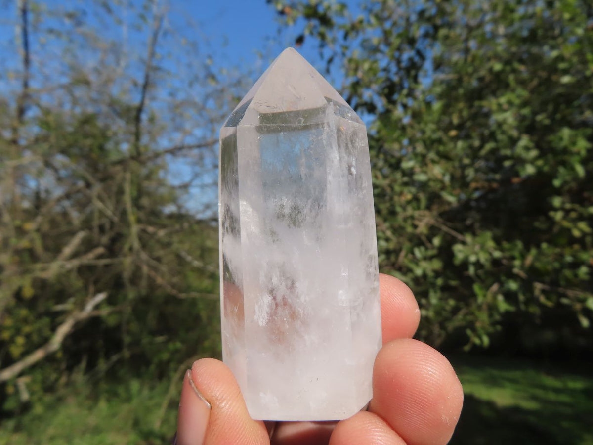 Polished Lovely Semi Optic Quartz Crystals x 12 From Madagascar - TopRock