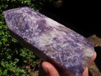 Polished Purple Lepidolite Points  x 3 From Madagascar - Toprock Gemstones and Minerals