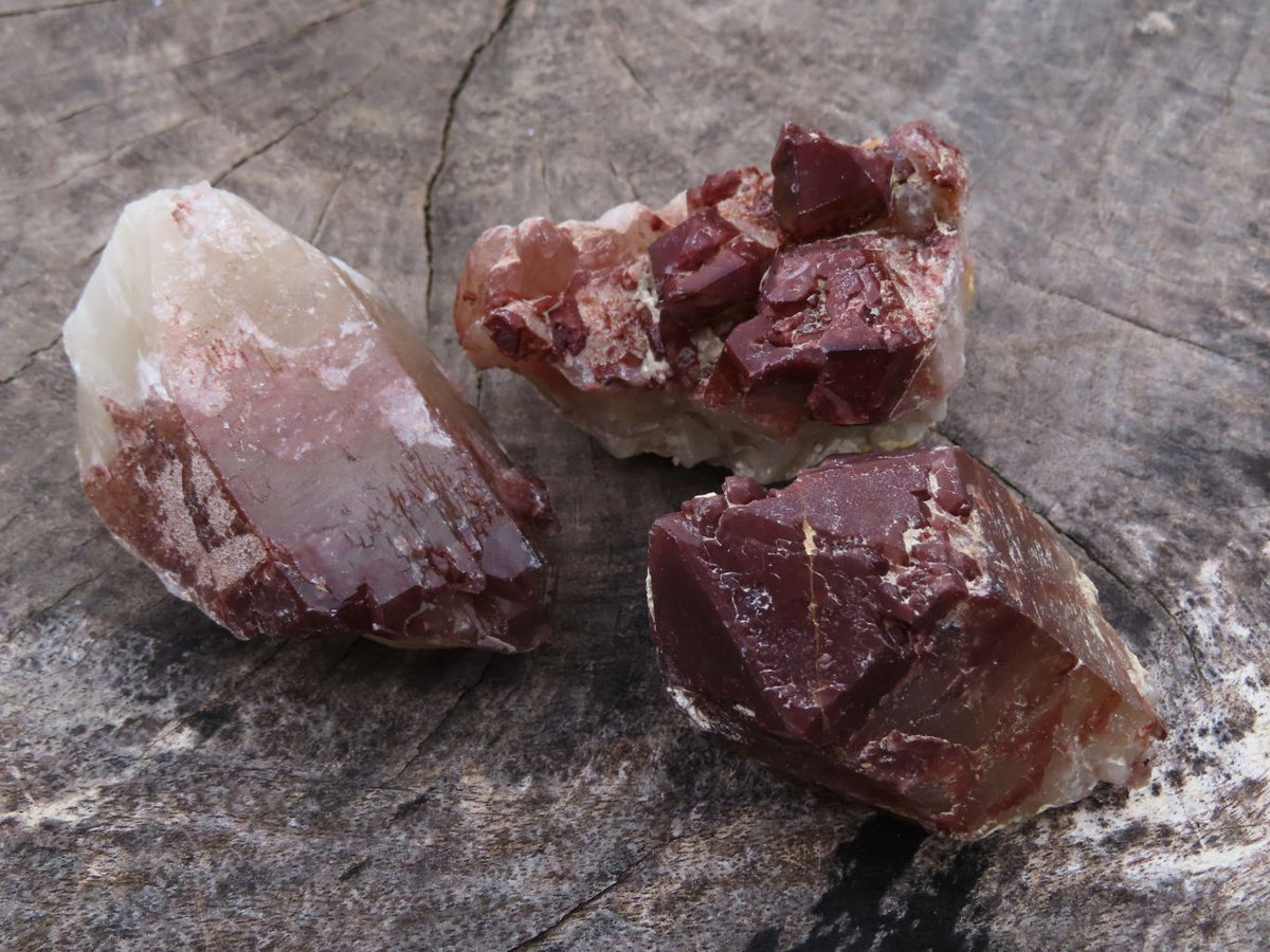 Natural Red Hematoid Quartz Crystals x 12 From Karoi, Zimbabwe - TopRock