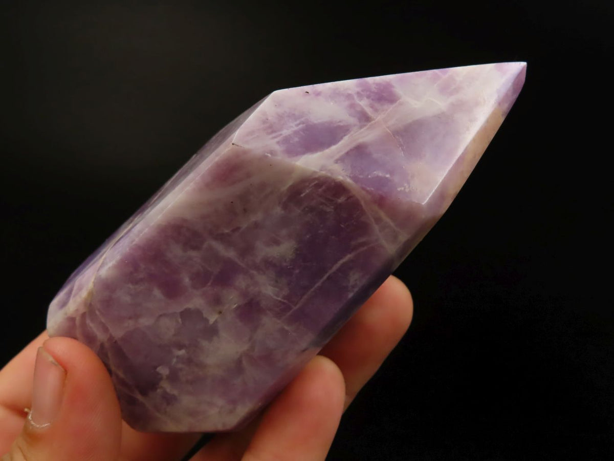 Polished Lepidolite Crystal Points x 3 From Zimbabwe - TopRock