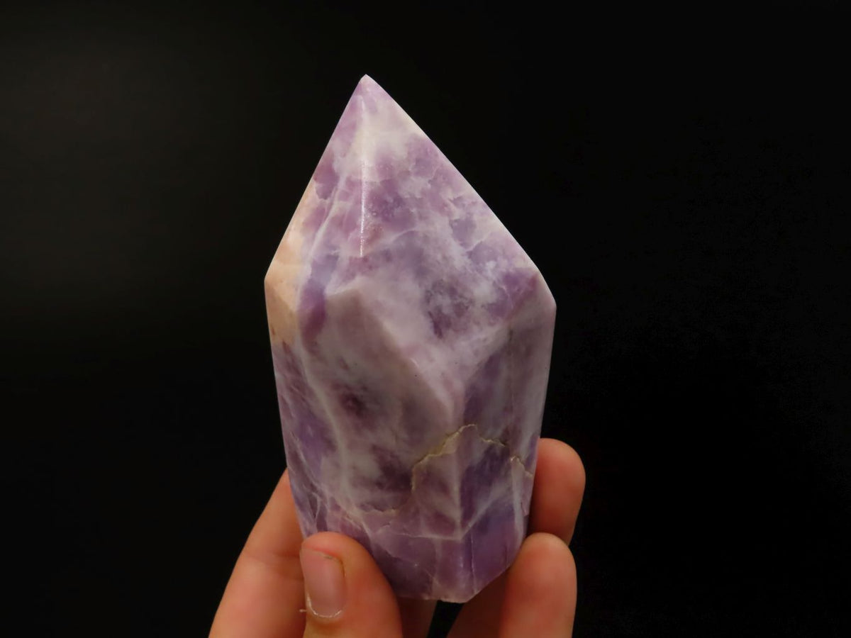 Polished Lepidolite Crystal Points x 3 From Zimbabwe - TopRock