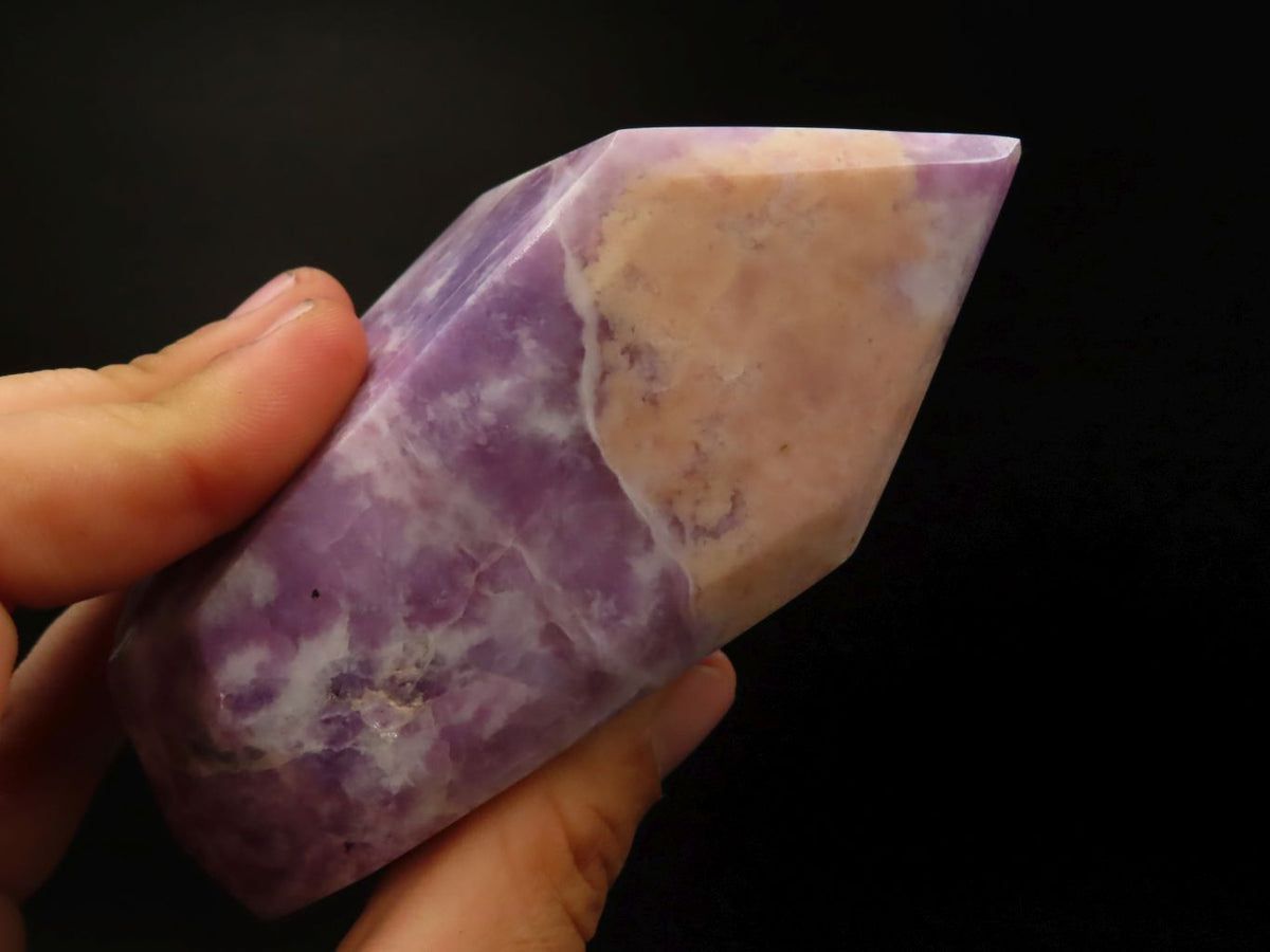 Polished Lepidolite Crystal Points x 3 From Zimbabwe - TopRock
