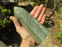 Polished Banded Green Fuchsite Quartz Points  x 2 From Ambatondrazaka, Madagascar - Toprock Gemstones and Minerals