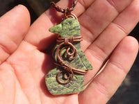 Polished Copper Wire Wrapped Ancient Eagle Pendants  x 6 From Zimbabwe - Toprock Gemstones and Minerals