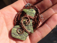 Polished Copper Wire Wrapped Ancient Eagle Pendants  x 6 From Zimbabwe - Toprock Gemstones and Minerals