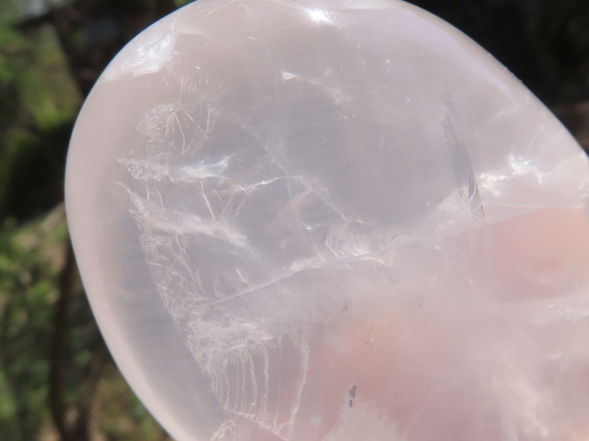 Polished Large Girasol Pearl Quartz Palm Stones x 12 From Madagascar - TopRock