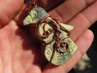Polished Copper Wire Wrapped Ancient Eagle Pendants  x 6 From Zimbabwe - Toprock Gemstones and Minerals