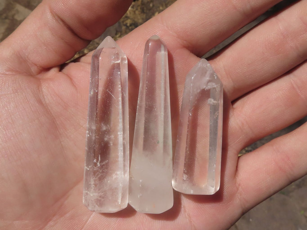 Polished Small Semi Optic Quartz Points x 42 From Madagascar - TopRock