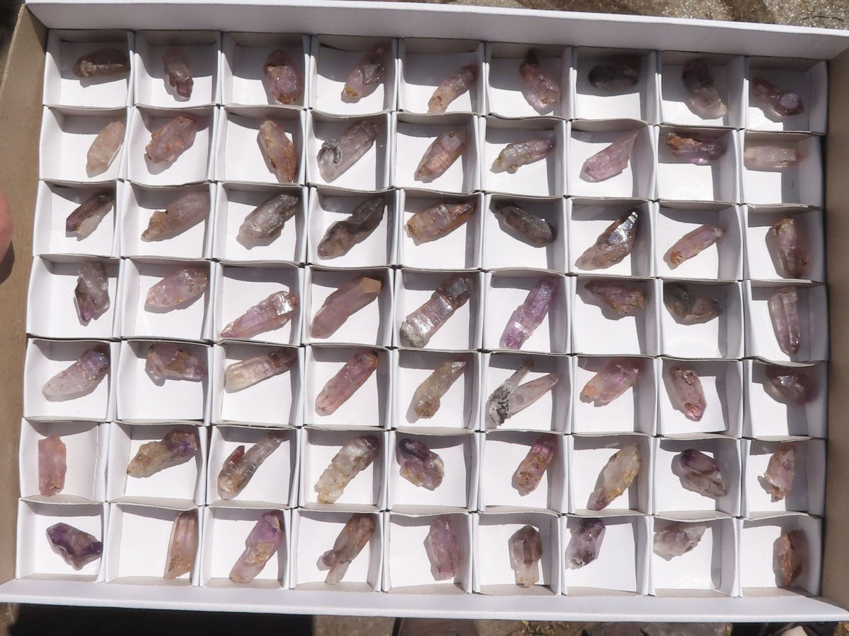 Natural Small Single Window Amethyst Crystals x 65 From Chiredzi, Zimbabwe - TopRock