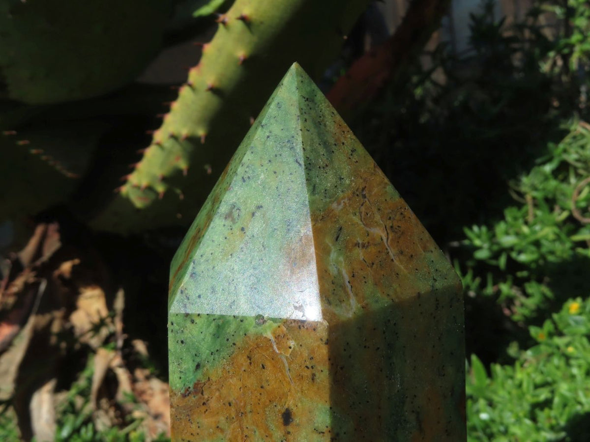 Polished Chrysoprase Crystal Points x 2 From Madagascar - TopRock
