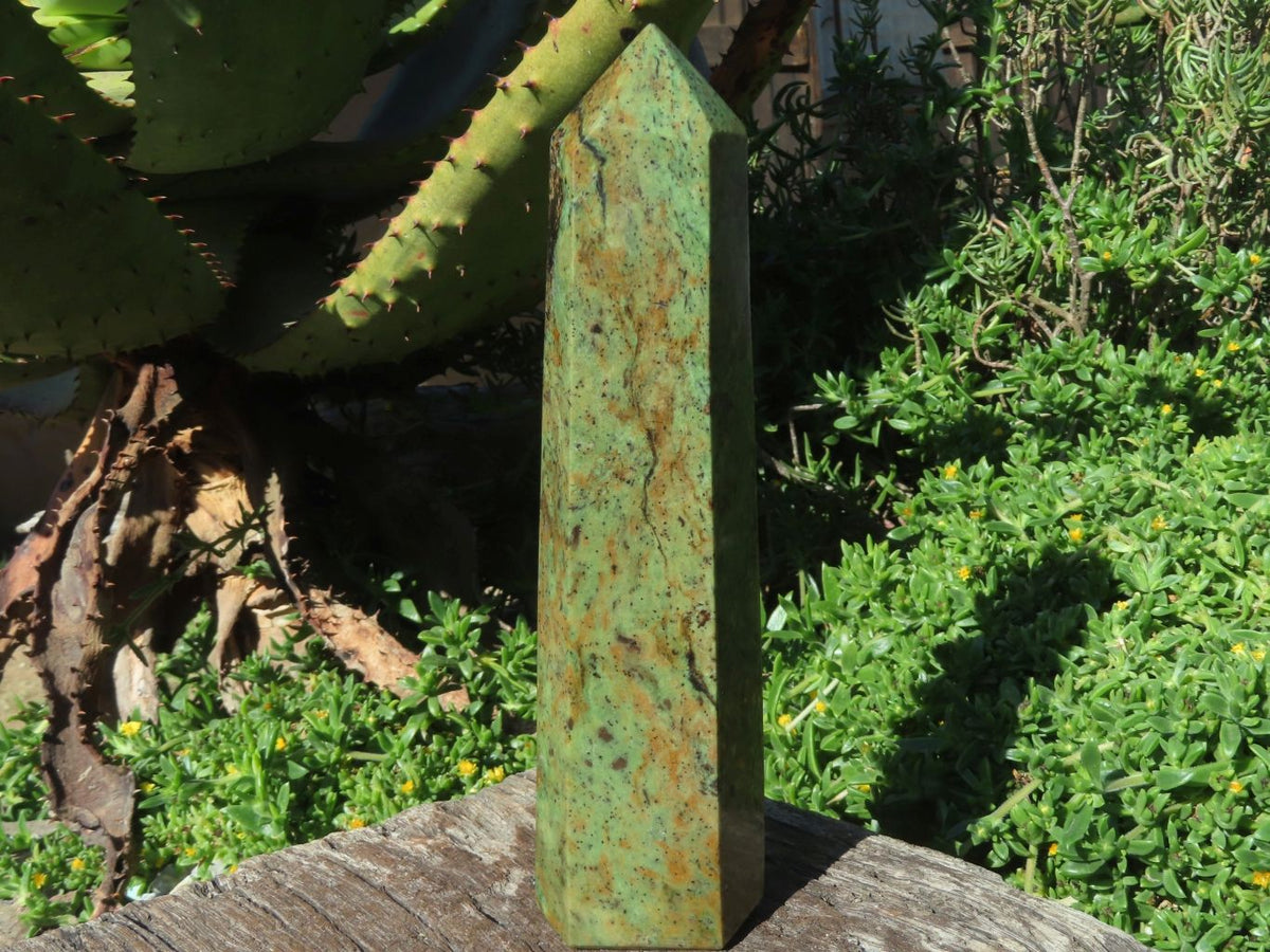 Polished Chrysoprase Crystal Points x 2 From Madagascar - TopRock