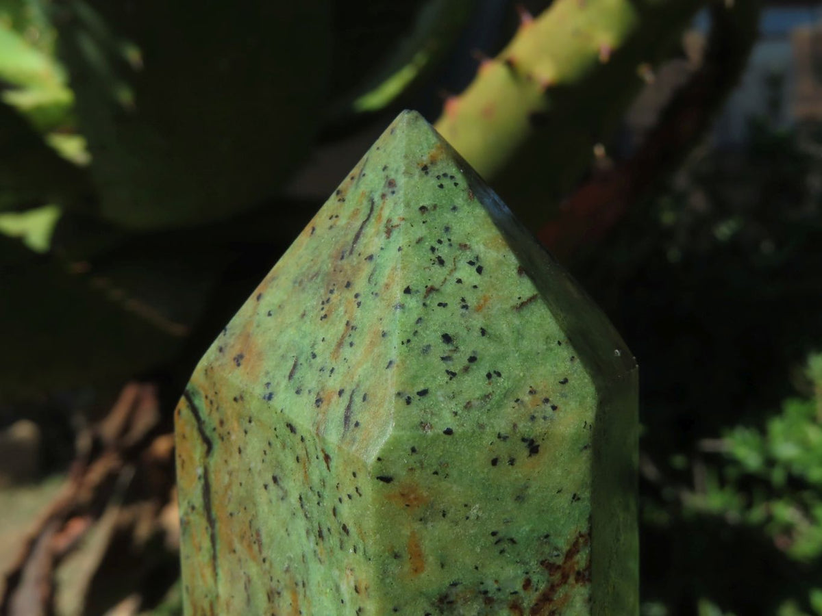 Polished Chrysoprase Crystal Points x 2 From Madagascar - TopRock