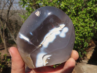 Polished Mixed Agate Standing Free Forms x 4 From West Coast, Madagascar - Toprock Gemstones and Minerals