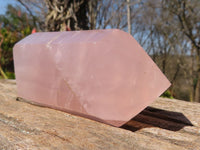 Polished Double Terminated Rose Quartz Points x 4 From Ambatondrazaka, Madagascar - Toprock Gemstones and Minerals