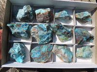Natural Rough Shattuckite Cobbed Specimens x 12 From Kaokoveld, Namibia - Toprock Gemstones and Minerals