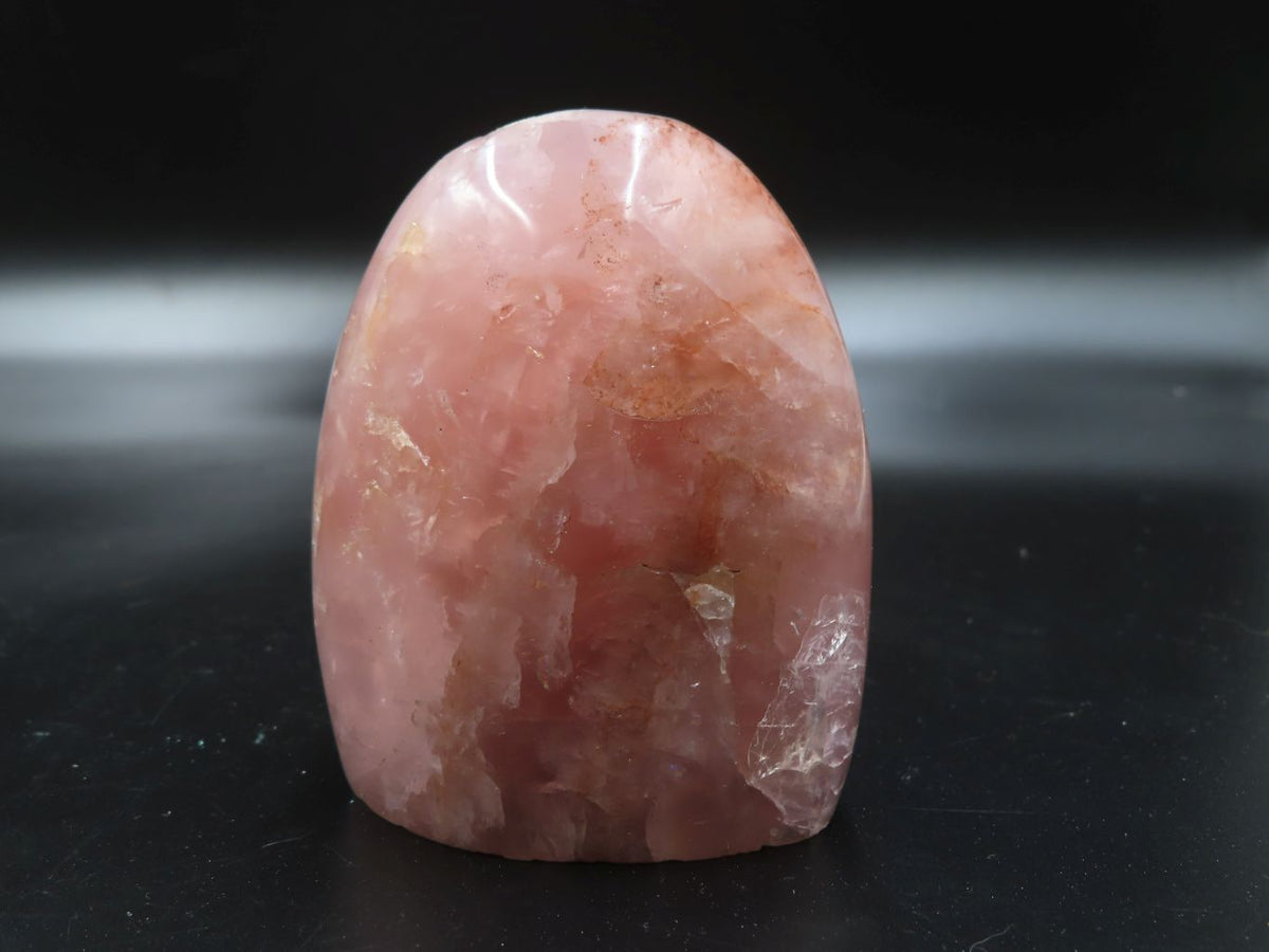 Polished Stunning Pink Rose Quartz Standing Free Forms x 3 From Madagascar - TopRock