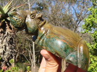 Polished Verdite Hippo Carving x 3 From Zimbabwe - Toprock Gemstones and Minerals