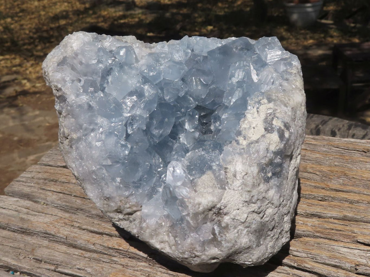 Natural Pale Blue Celestite Geode Specimen x 1 From Sakoany, Madagascar - TopRock