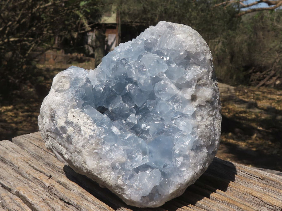 Natural Pale Blue Celestite Geode Specimen x 1 From Sakoany, Madagascar - TopRock