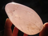 Polished Gemmy Pink Rose Quartz Standing Free Forms x 2 From Madagascar - Toprock Gemstones and Minerals