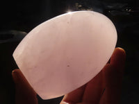 Polished Gemmy Pink Rose Quartz Standing Free Forms x 2 From Madagascar - Toprock Gemstones and Minerals