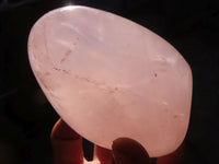 Polished Gemmy Pink Rose Quartz Standing Free Forms x 2 From Madagascar - Toprock Gemstones and Minerals