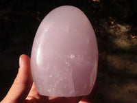 Polished Gemmy Pink Rose Quartz Standing Free Forms x 2 From Madagascar - Toprock Gemstones and Minerals