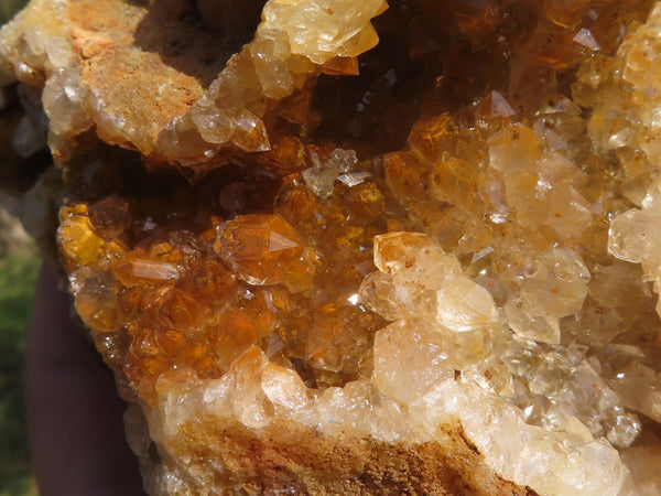 Natural Golden Limonite / Lemonite Quartz Clusters  x 3 From Mwinilunga, Zambia - TopRock