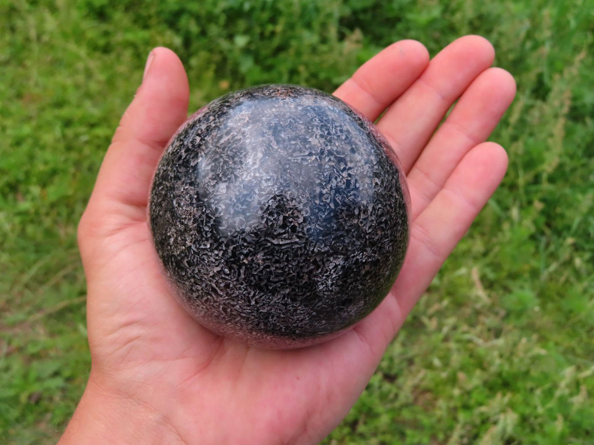 Polished Black Tourmaline In Matrix Sphere & Standing Free Form x 2 From Madagascar - TopRock