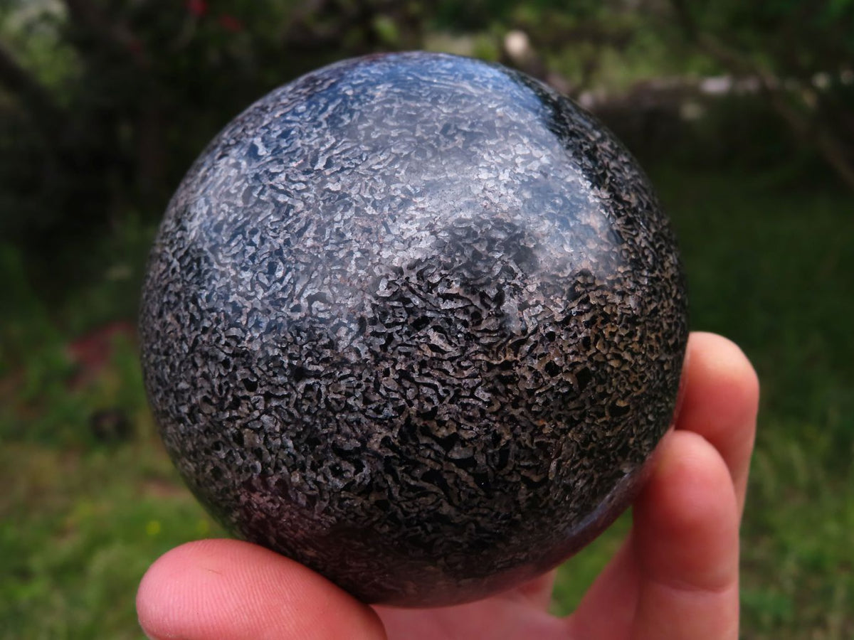 Polished Black Tourmaline In Matrix Sphere & Standing Free Form x 2 From Madagascar - TopRock