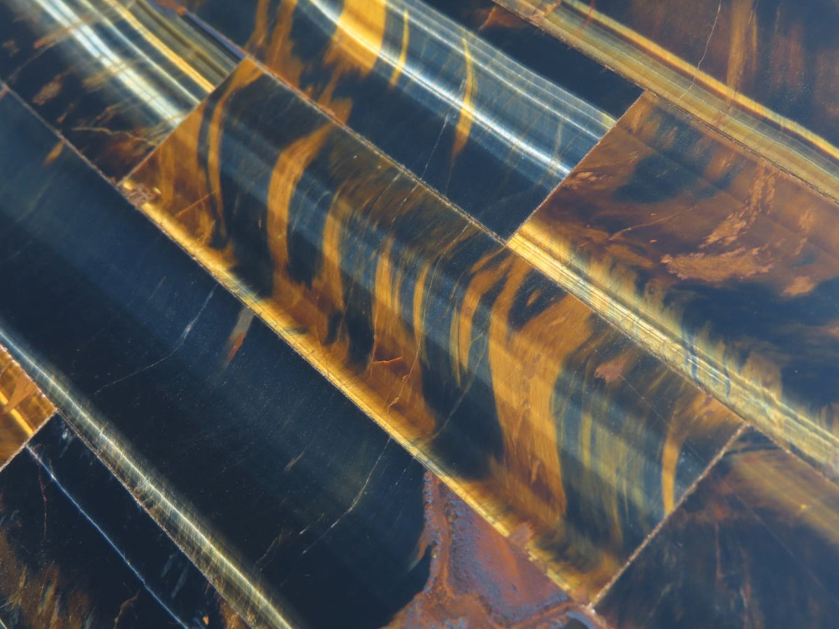 Polished Killer Tigers Eye Mosaic Table Top x 1 From South Africa - TopRock