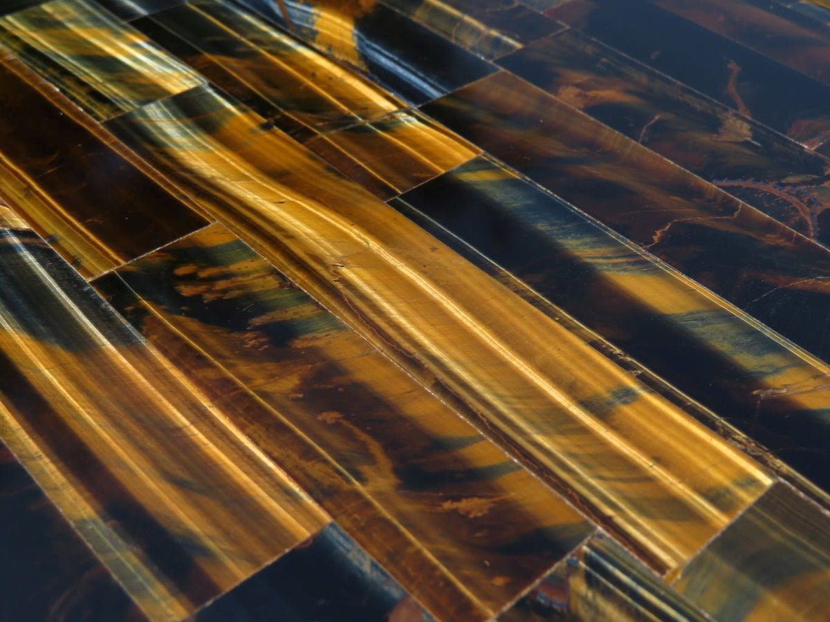 Polished Killer Tigers Eye Mosaic Table Top x 1 From South Africa - TopRock