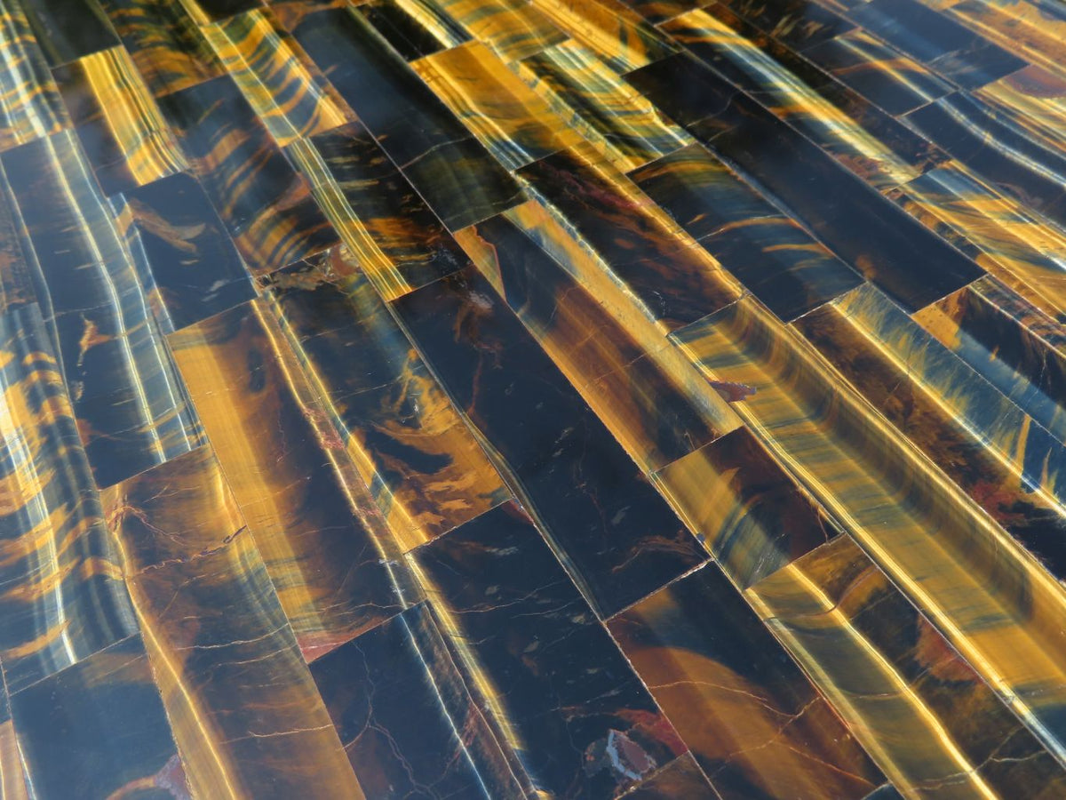 Polished Killer Tigers Eye Mosaic Table Top x 1 From South Africa - TopRock
