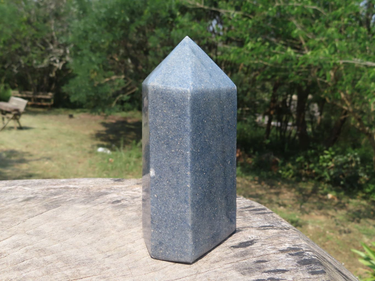 Polished Lazulite (Magnesium, Iron, and Aluminium Phosphate) Crystal Points x 2 From Madagascar - TopRock