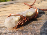 Natural Copper Wire Wrapped Spirit Quartz Crystals x 8 From Boekenhouthoek, South Africa - Toprock Gemstones and Minerals