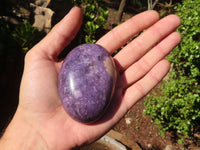 Polished Purple Lepidolite Palm Stones  x 6 From Zimbabwe - Toprock Gemstones and Minerals