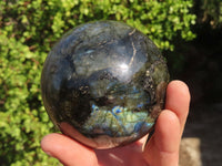 Polished Labradorite Spheres  x 2 From Tulear, Madagascar - Toprock Gemstones and Minerals