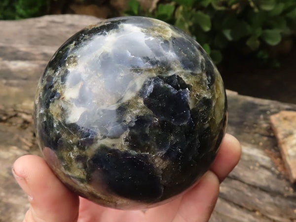 Polished Blue Iolite / Water Sapphire Spheres  x 2 From Madagascar - TopRock