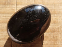 Polished Schorl Black Tourmaline Palm Stones  x 12 From Madagascar - Toprock Gemstones and Minerals