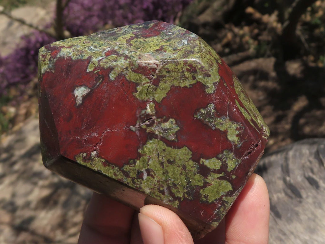 Polished Dragon Bloodstone Bastite Points x 3 From Southern Africa - TopRock