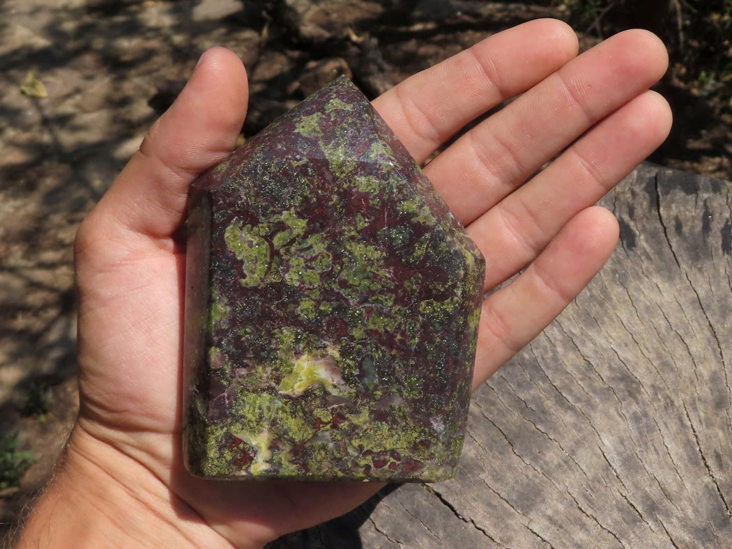 Polished Dragon Bloodstone Bastite Points x 3 From Southern Africa - TopRock
