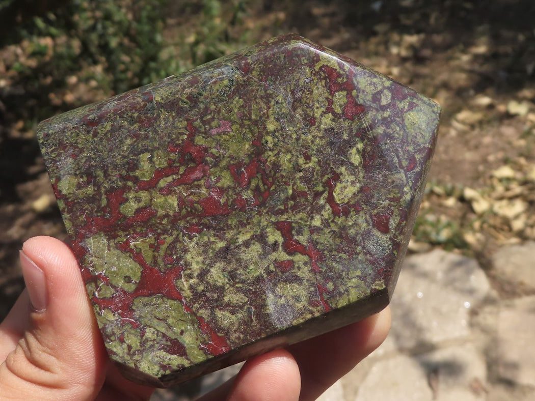 Polished Dragon Bloodstone Bastite Points x 3 From Southern Africa - TopRock