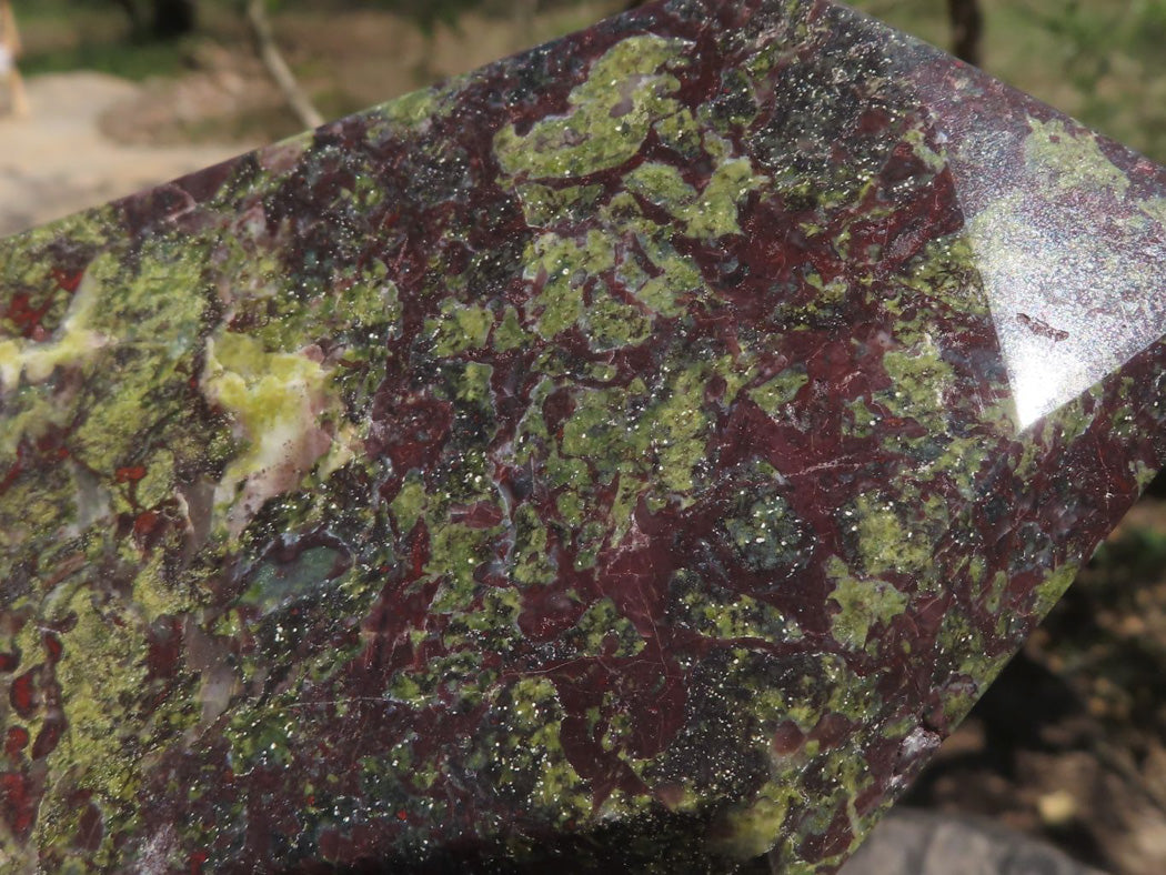 Polished Dragon Bloodstone Bastite Points x 3 From Southern Africa - TopRock