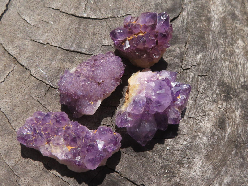 Natural Small Dark "Amethystos" Amethyst Clusters x 70 From Kwaggafontein, South Africa - TopRock
