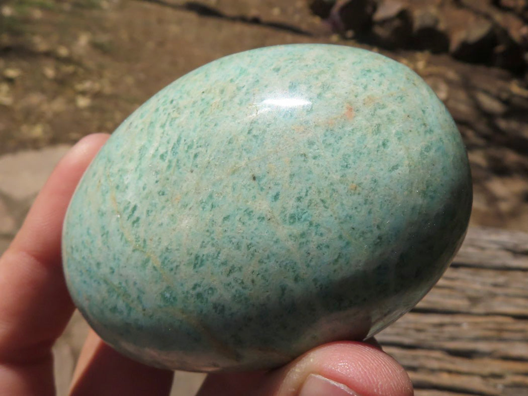 Polished Blue Kobi Amazonite Gallets x 9 From Zimbabwe - TopRock