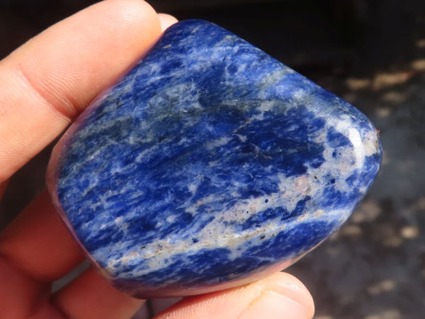 Polished Blue Sodalite Free Forms  x 12 From Namibia - Toprock Gemstones and Minerals 