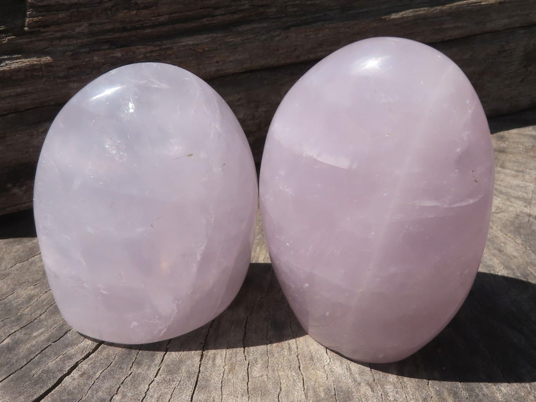 Polished Rare Blue Rose Quartz Standing Free Forms x 4 From Ambatondrazaka, Madagascar - TopRock