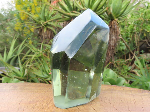 Polished  Aqua Silica Faceted Free Form  x 1 From South Africa - TopRock