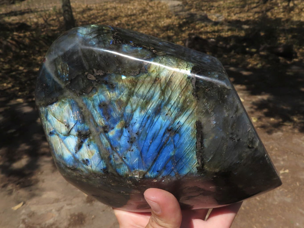 Polished Extra Large Blue & Gold Labradorite Display Piece x 1 From Tulear, Madagascar - TopRock